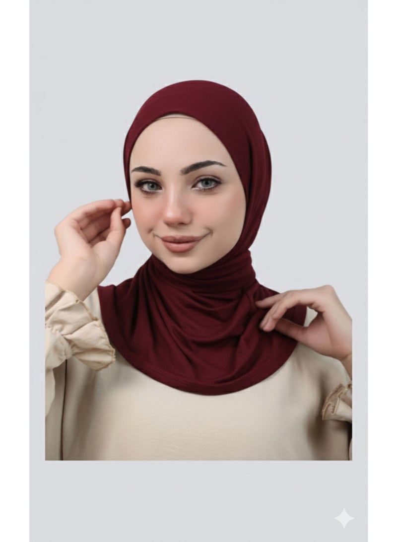 حجاب طباقي كويتي قطن فاخر - قطعة واحدة سهلة الارتداء - متعدد الألوان. - Image 3